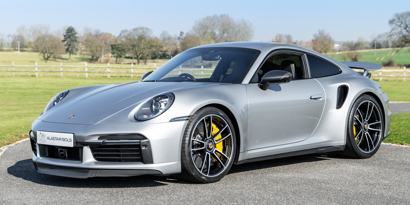 PORSCHE 992 TURBO S PDK COUPE in GT SILVER